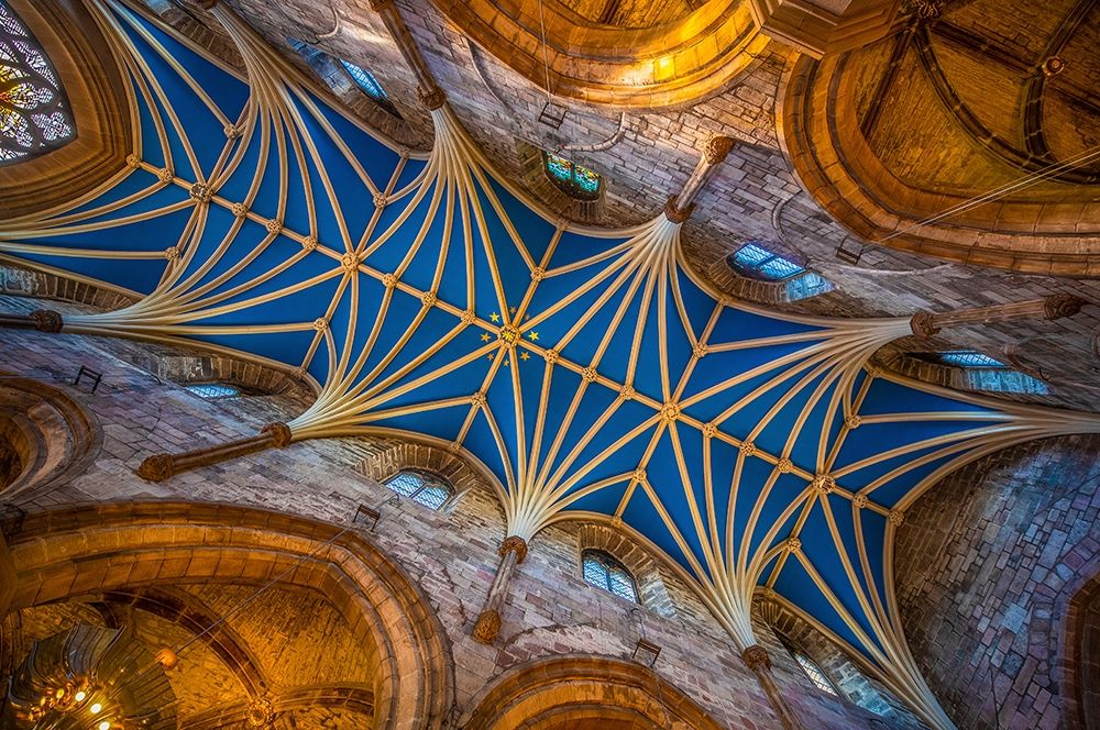Scotland-Edinburgh 12th century ceiling in St Giles Cathedral